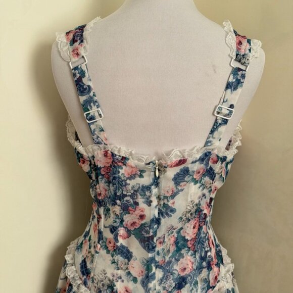 For Love & Lemons Audrey Floral Maxi Dress sz L - Picture 12 of 15